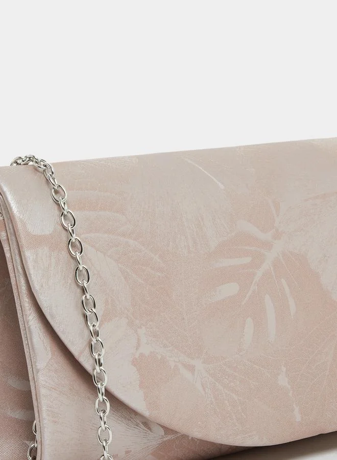 Styli Women Satin Floral Print Clutch Bag